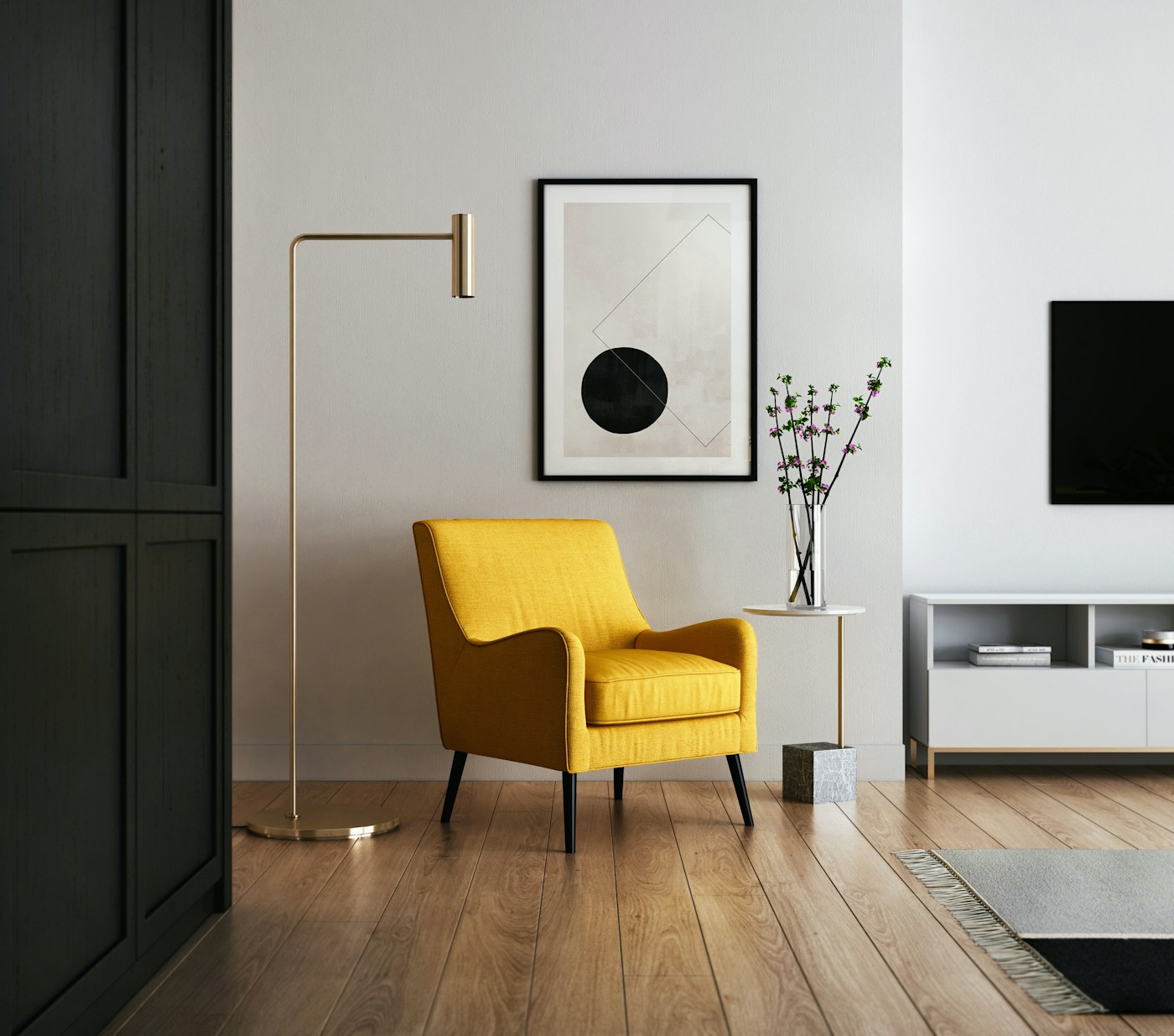 Cordless vacuum used in a furnished home